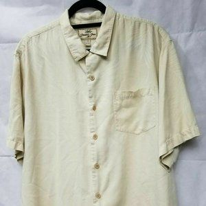 Jamaica Jaxx Men Beige Short Sleeve Silk Button up